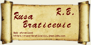 Rusa Bratičević vizit kartica